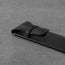 Leather closure flap of the Black Leather Apple Pencil Case / Sleeve