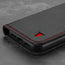 Black Leather (with Red Stitching) Stand Case for iPhone 12 Pro