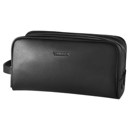 Black Leather Wash Bag